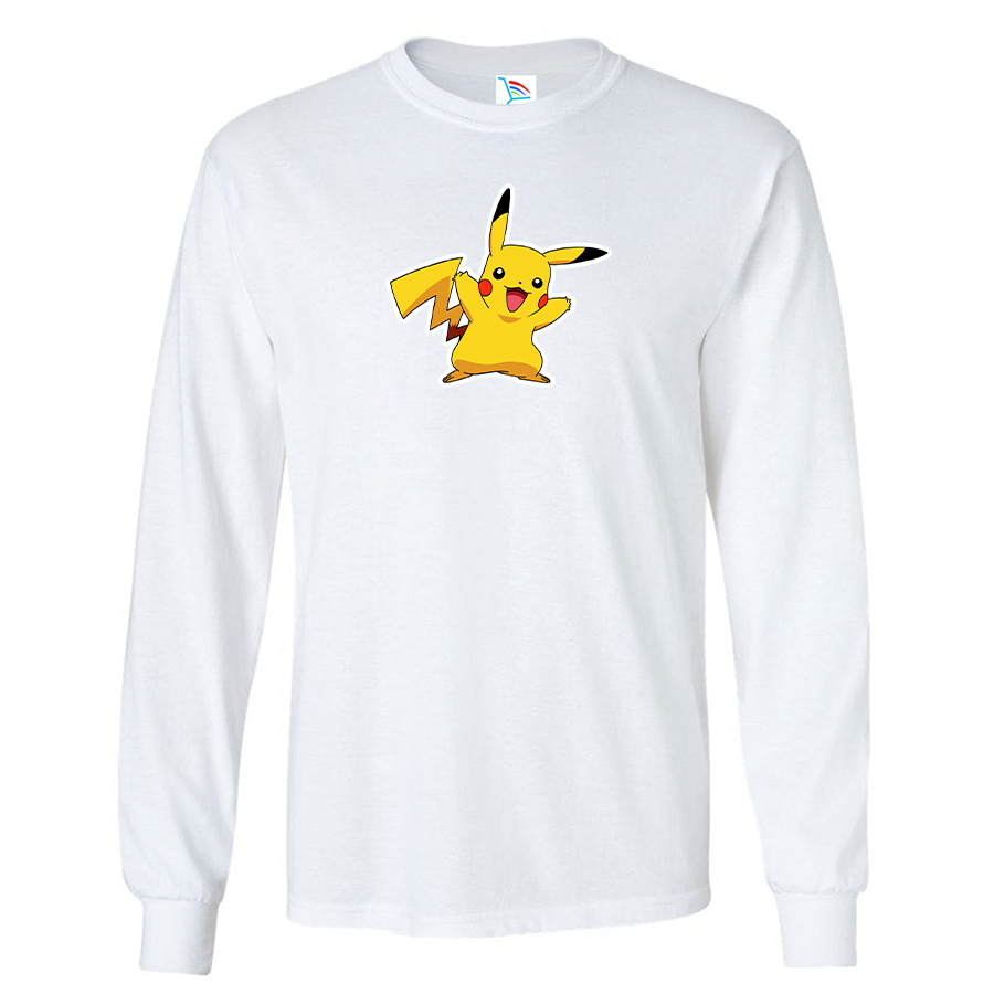 Men's Pikachu Cartoon Long Sleeve T-Shirt