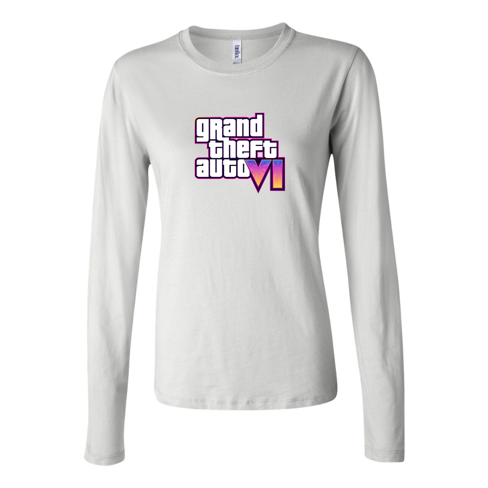 Women's GTA 6 Grand Theft Auto VI Long Sleeve T-Shirt Game