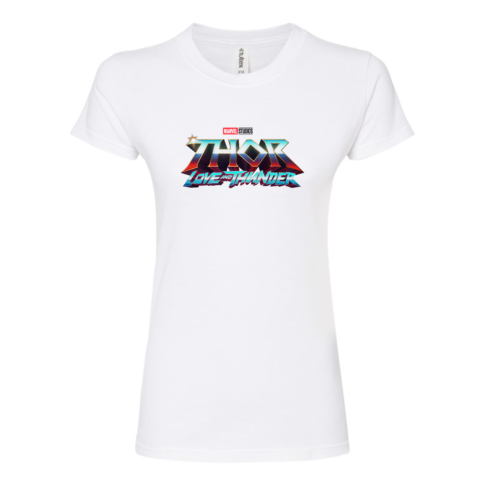 Women's Thor Love & Thunder Superhero  Round Neck T-Shirt