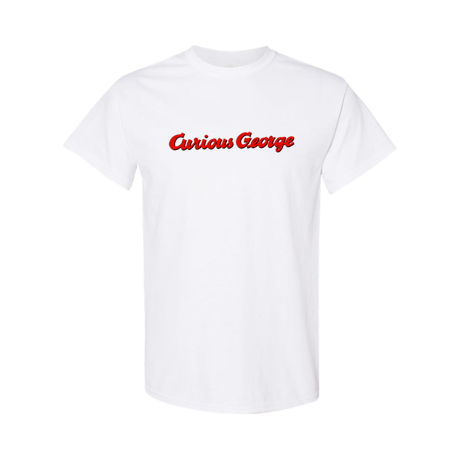 Youth Kids Curious George Cartoon Cotton T-Shirt