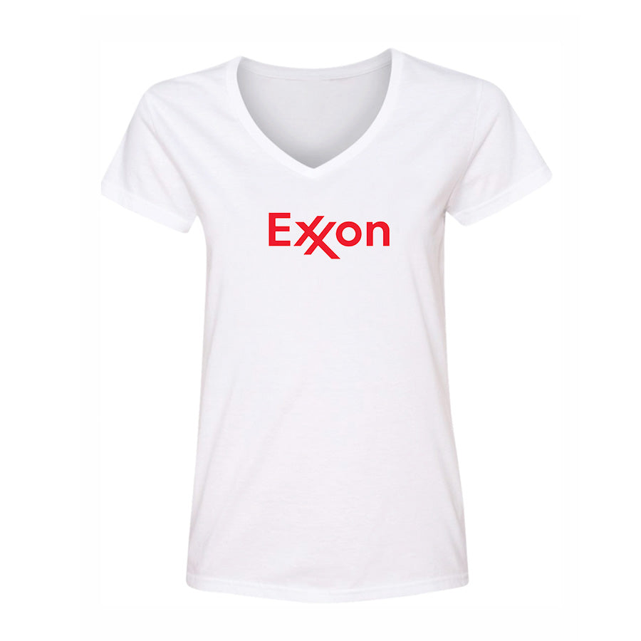 Women's Exxon Gas Station  V-Neck T-Shirt