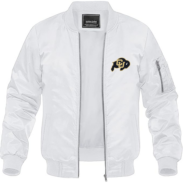 Men's  Colorado Buffaloes Lightweight Bomber Jacket Windbreaker Softshell Varsity Jacket Coat