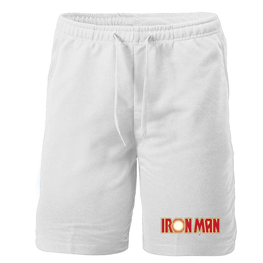 Men's Iron Man Marvel Superhero Athletic Fleece Shorts