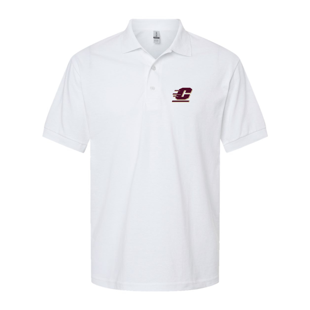 Men's Central Michigan Chippewas Dry Blend Jersey Polo - White