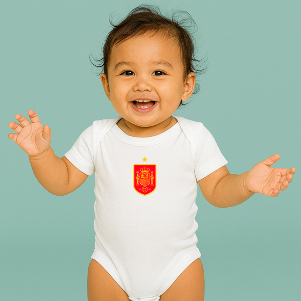 Spain Red Logo National Soccer Team Baby Romper Onesie