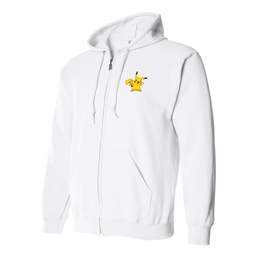 Men's Pikachu Cartoon Zipper Hoodie