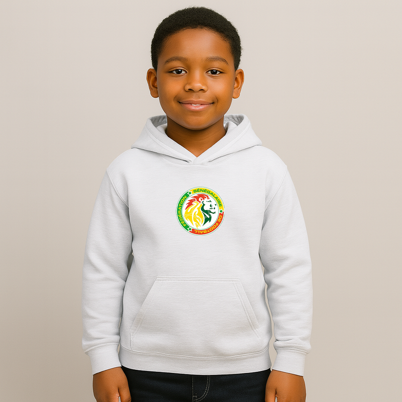 Youth Kids Senegal National Soccer Team Pullover Hoodie