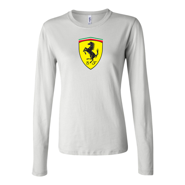 Women's Ferrari Motorsport Car Long Sleeve T-Shirt