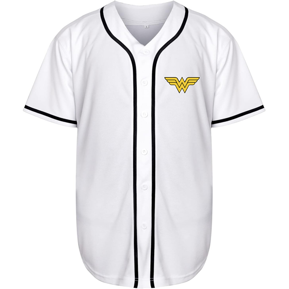 Men's Wonder Woman Superhero Baseball Jersey