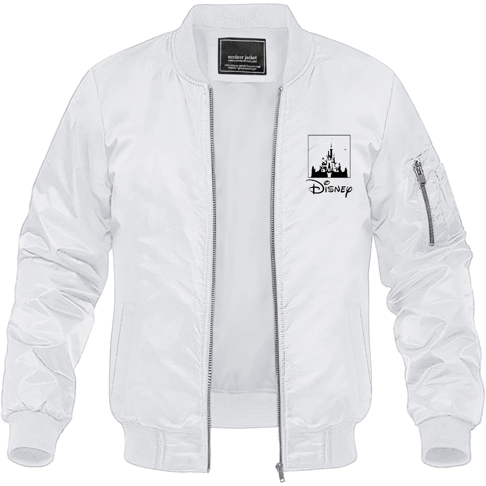 Men's Walt Disney Cartoon  Lightweight Bomber Jacket Windbreaker Softshell Varsity Jacket Coat