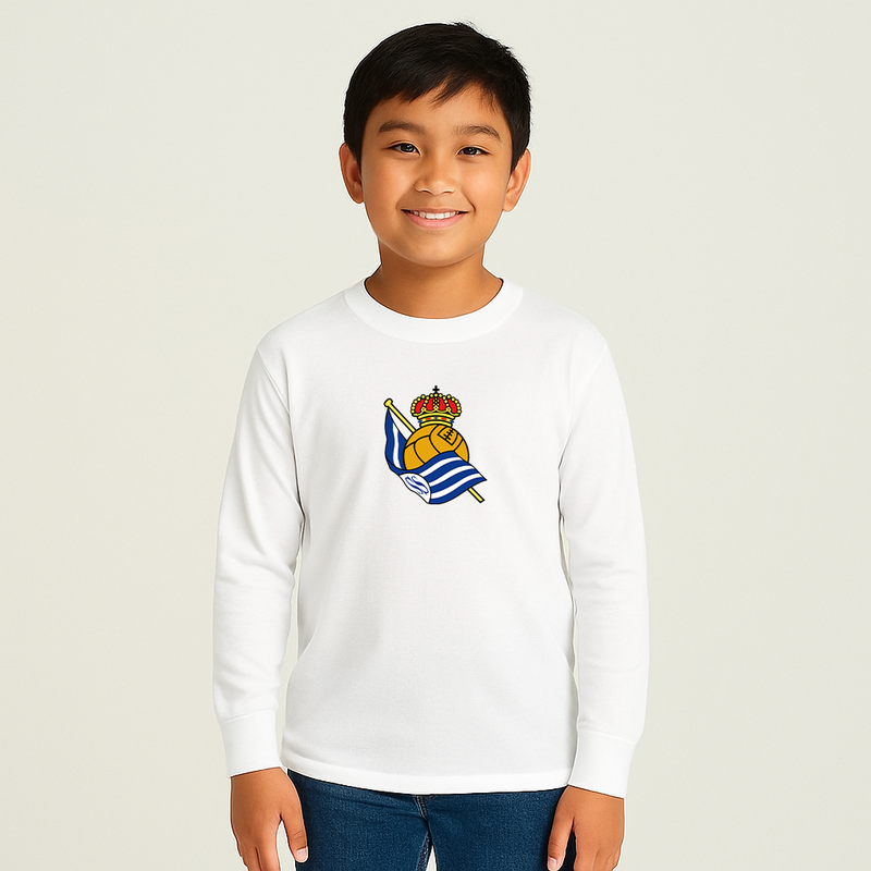 Youth Kids Real Sociedad FC Long Sleeve T-Shirt