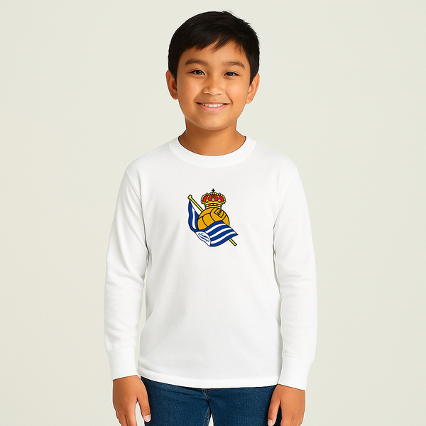 Youth Kids Real Sociedad FC Long Sleeve T-Shirt