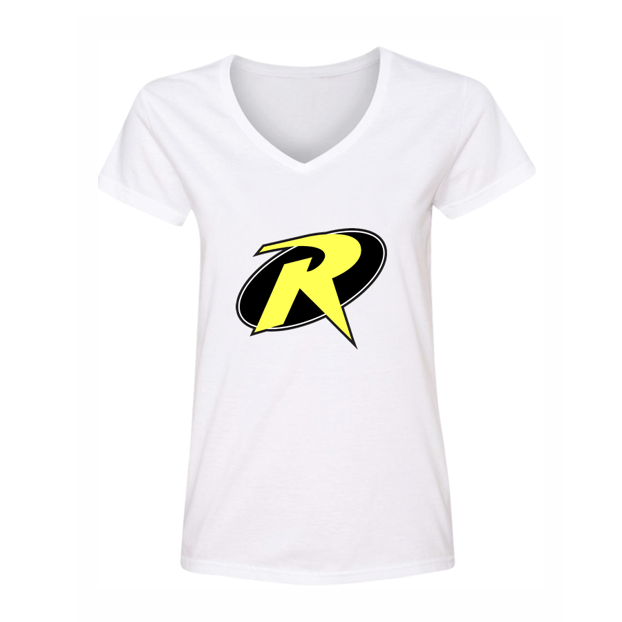 Women's Robin DC Comics Superhero V-Neck T-Shirt