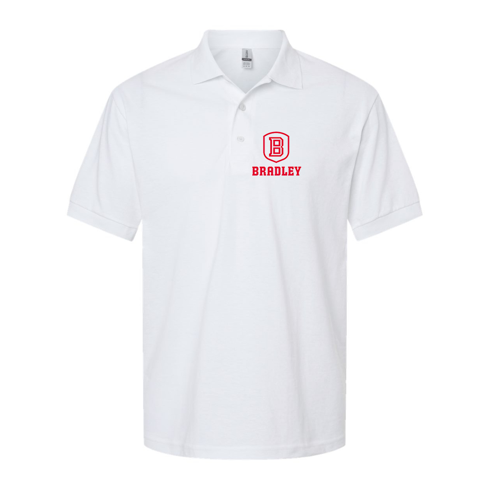 Men's Bradley Braves Dry Blend Jersey Polo - White