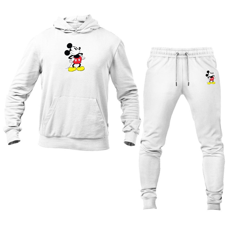 Men's Mickey Mouse Cartoon Hoodie Joggers Set