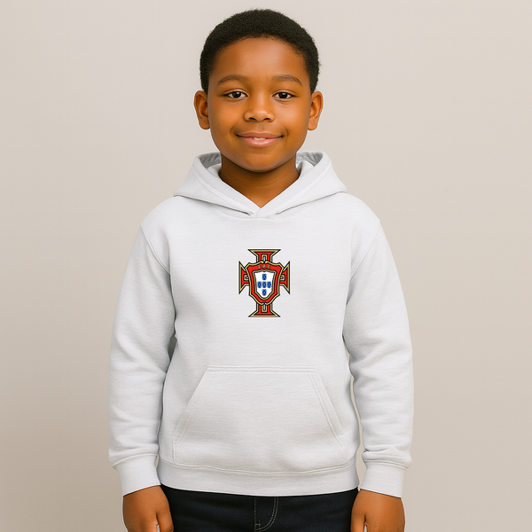 Youth Kids Portugal National Soccer Team Pullover Hoodie
