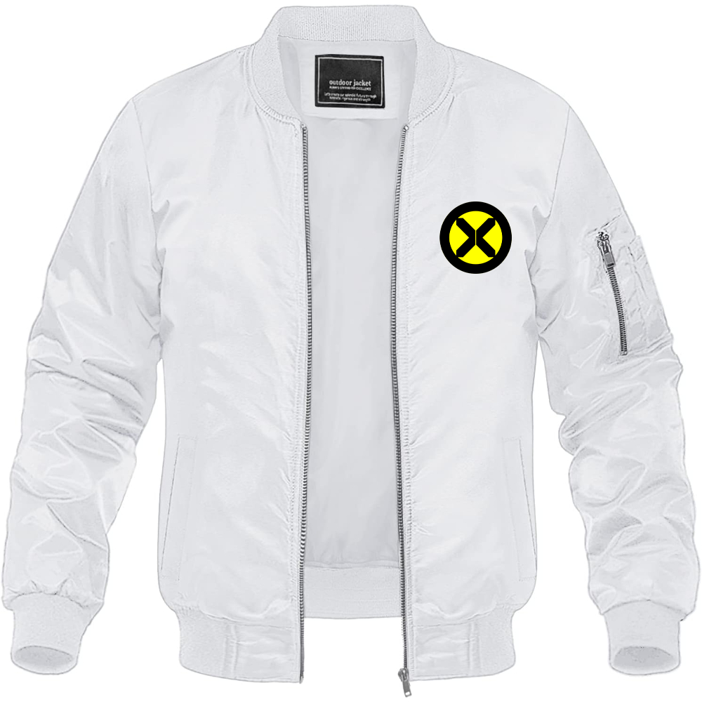 Men's X-Men Marvel Comics Superhero Lightweight Bomber Jacket Windbreaker Softshell Varsity Jacket Coat