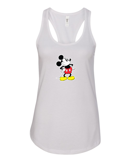 Women's Mickey Mouse Cartoon Racerback Tank Top