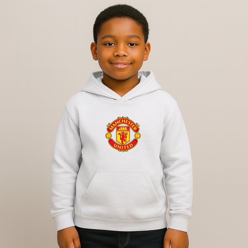 Youth Kids Manchester United Soccer Pullover Hoodie