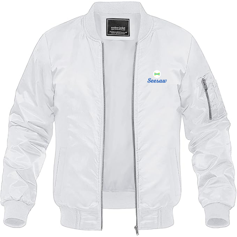 Men's Seesaw Logo Lightweight Bomber Jacket