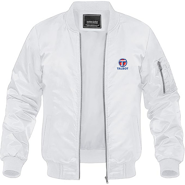 Men's Talbot Logo Lightweight Bomber Jacket Windbreaker Softshell Varsity Jacket Coat