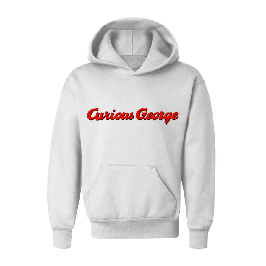 Youth Kids Curious George Cartoon Pullover Hoodie