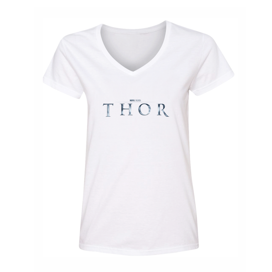 Women's Thor Marvel Superhero V-Neck T-Shirt