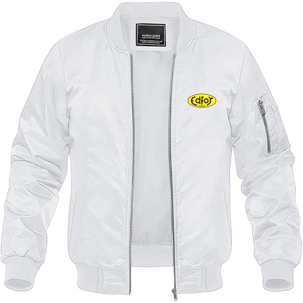 Men's Edfor Grand Sport Logo Lightweight Bomber Jacket Windbreaker Softshell Varsity Jacket Coat