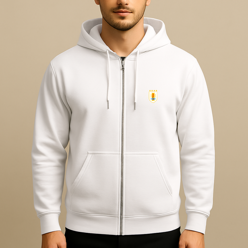 Men's Uruguay National Soccer Team Zipper Hoodie