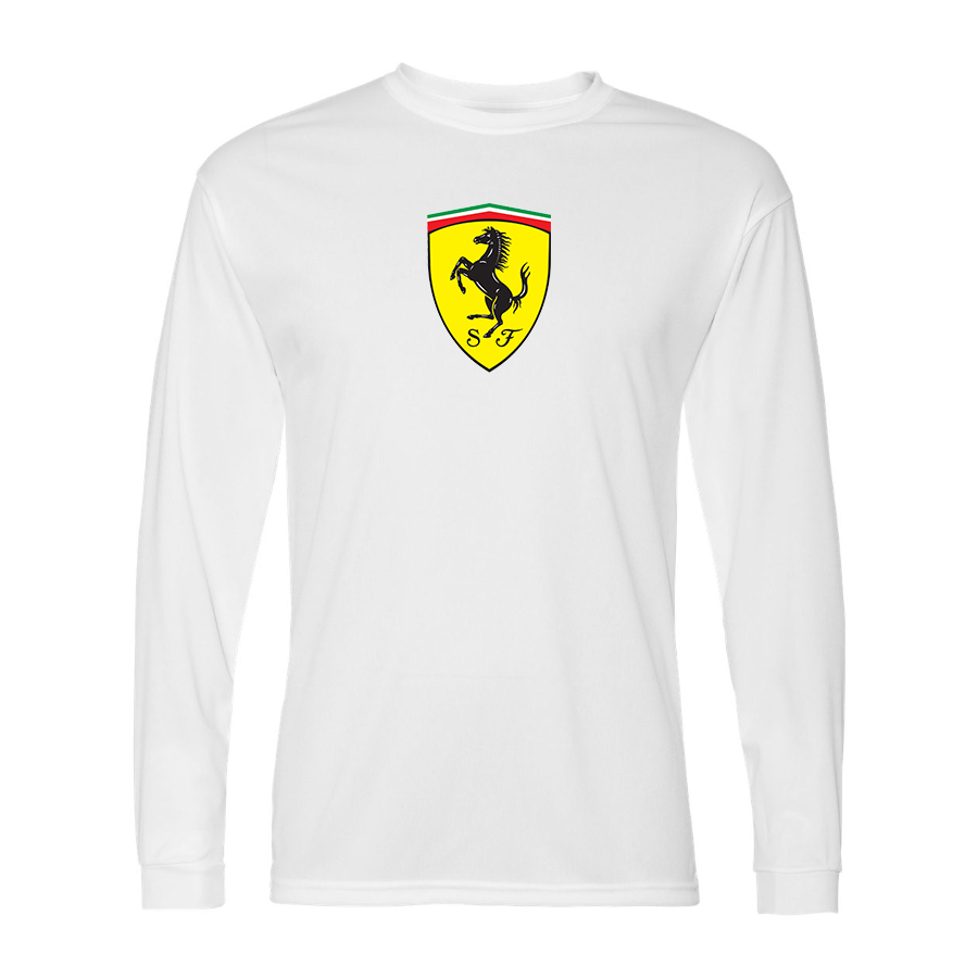 Men’s  Ferrari Motorsport Car Polyester Long Sleeve T-Shirt