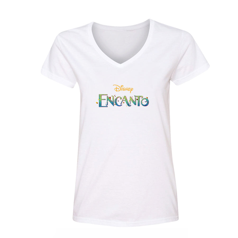 Women's Encanto Disney Cartoon V-Neck T-Shirt