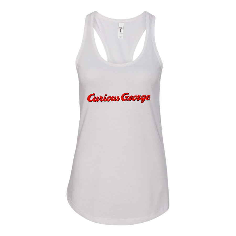 Women's Curious George Cartoon Racerback Tank Top