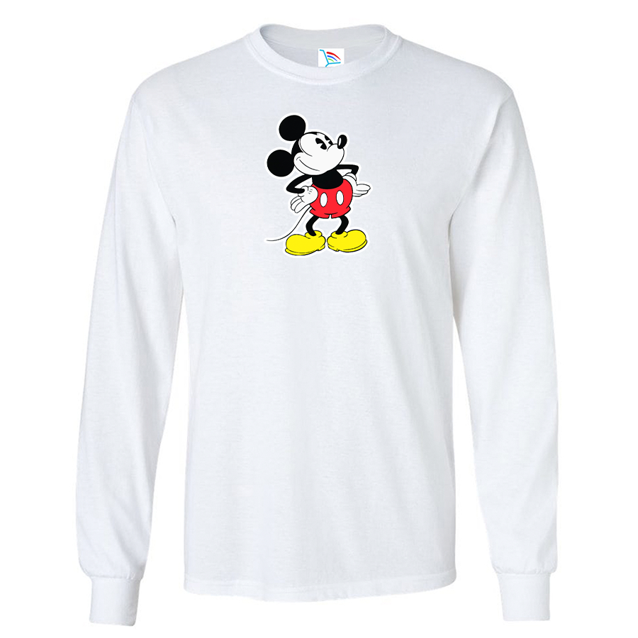 Men's Mickey Mouse Cartoon Long Sleeve T-Shirt