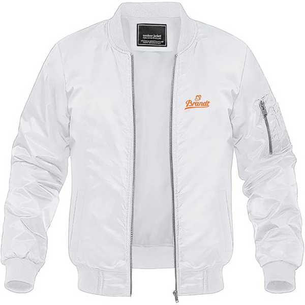 Men's Brandt Zwieback Logo Lightweight Bomber Jacket Windbreaker Softshell Varsity Jacket Coat