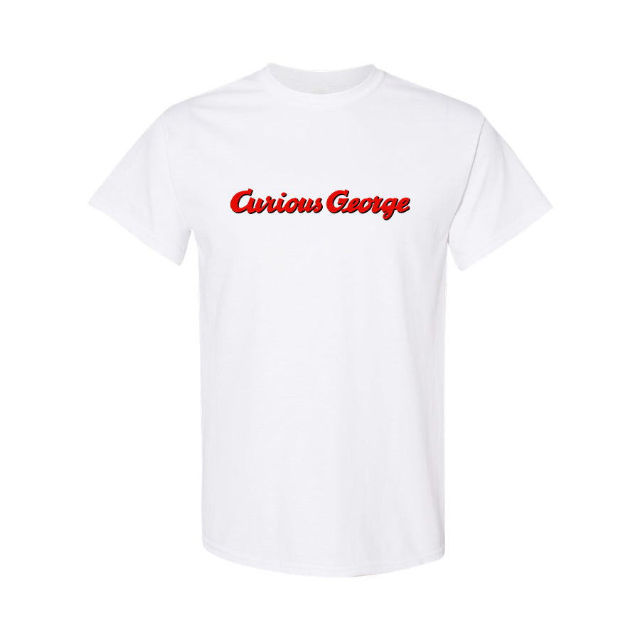 Men's Curious George Cartoon Cotton T-Shirt