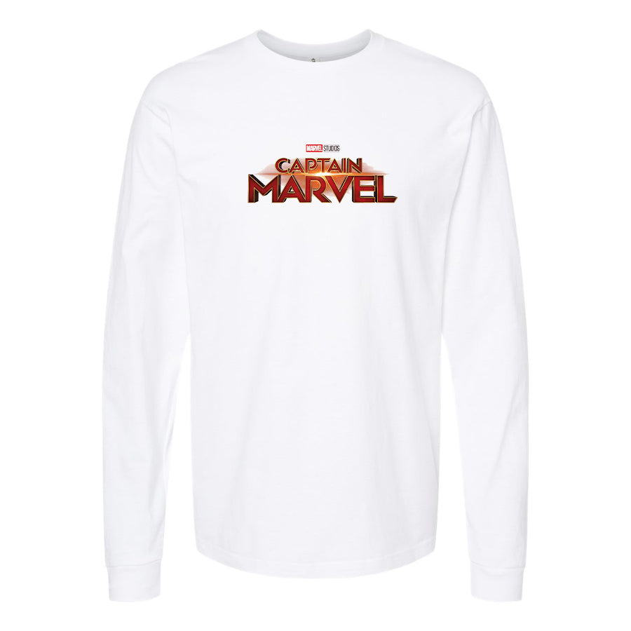 Men's Captain Marvel Superhero  Long Sleeve T-Shirt