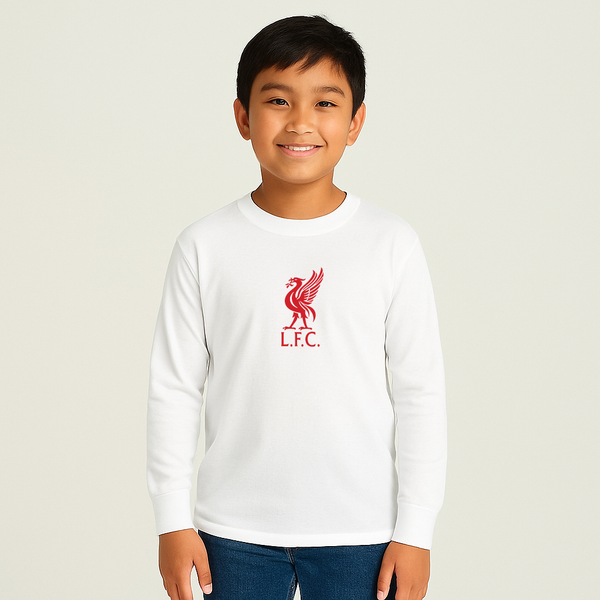 Youth Kids Liverpool L.F.C. Soccer Long Sleeve T-Shirt