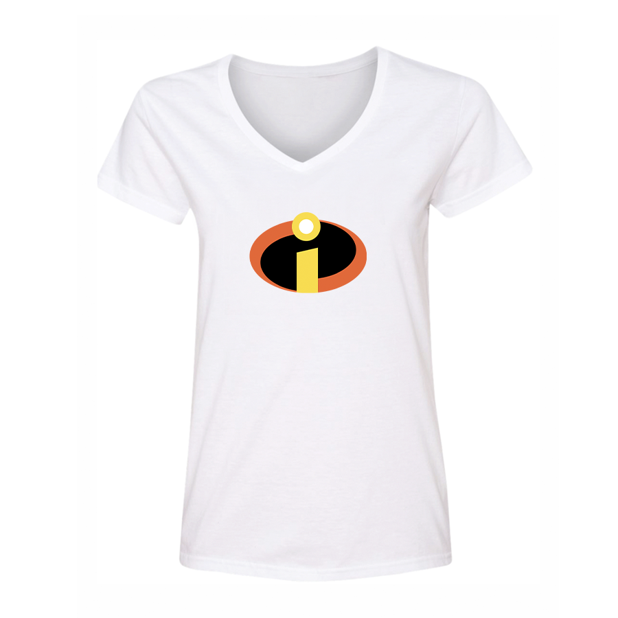 Women's The Incredibles Cartoon V-Neck T-Shirt