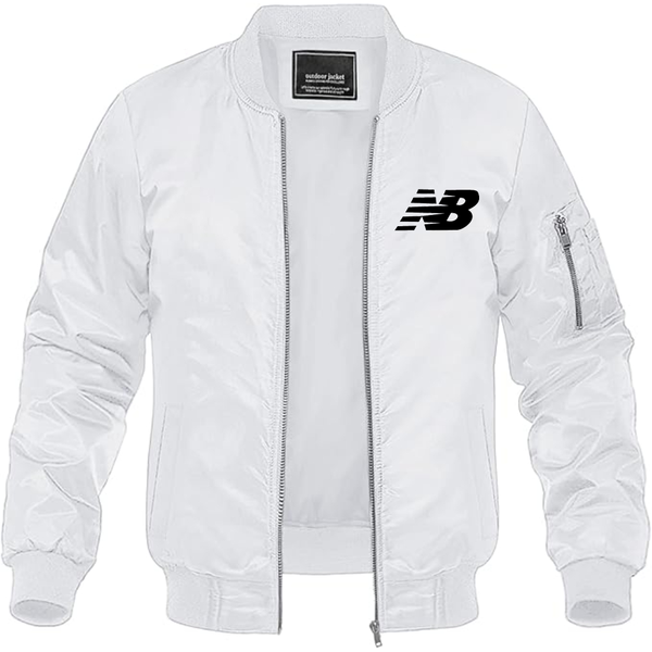Men's New Balance Logo  Lightweight Bomber Jacket Windbreaker Softshell Varsity Jacket Coat