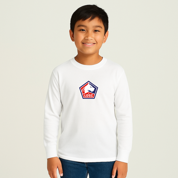 Youth Kids Lille Olympique FC Long Sleeve T-Shirt