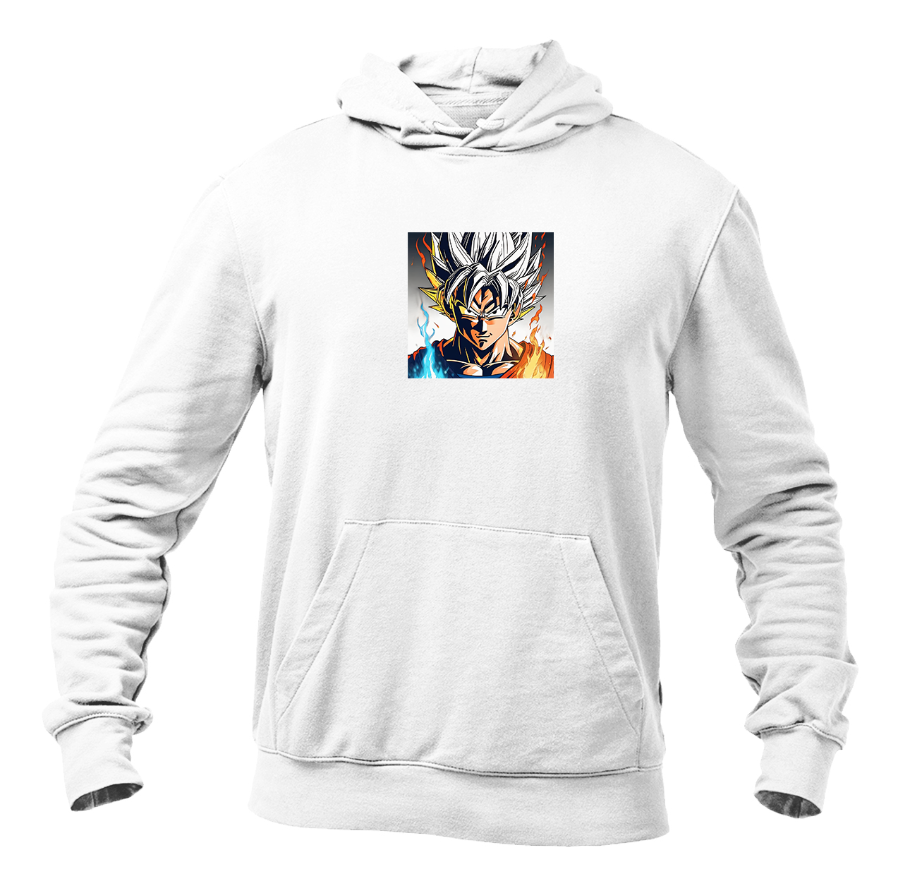 Men's Goku Fire Dragon Ball Z Cartoon Pullover Hoodie