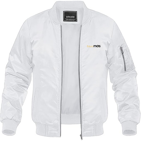 Men's EducaMAS Logo Lightweight Bomber Jacket Windbreaker Softshell Varsity Jacket Coat