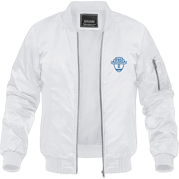Men's Division I FBS Independents Lightweight Bomber Jacket Windbreaker Softshell Varsity Jacket Coat