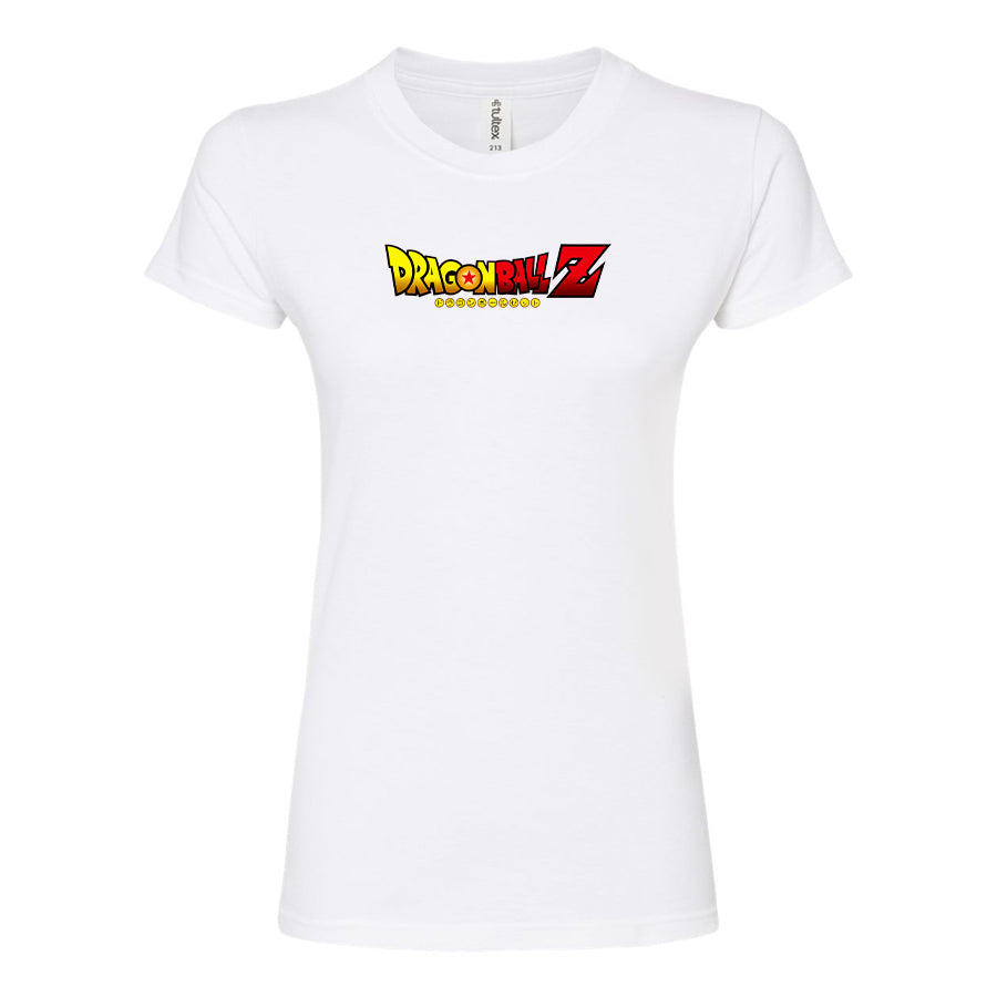 Women's Dragon Ball Z Cartoon Title Round Neck T-Shirt