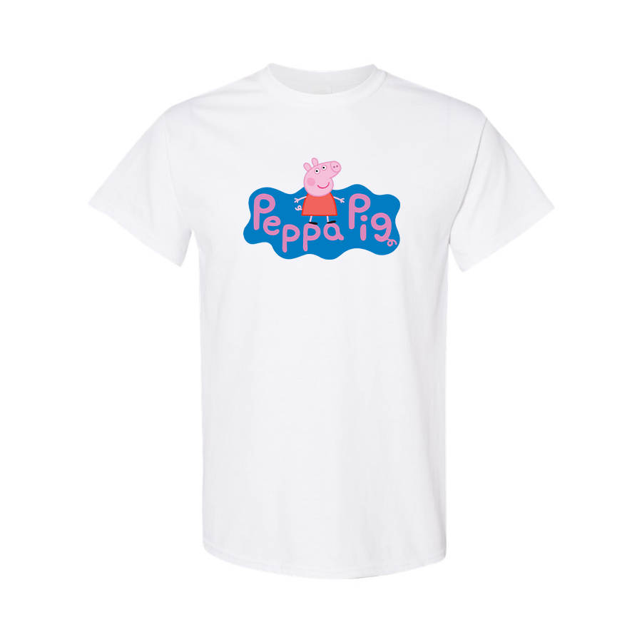 Youth Kids Pegga Pig Cartoon Cotton T-Shirt