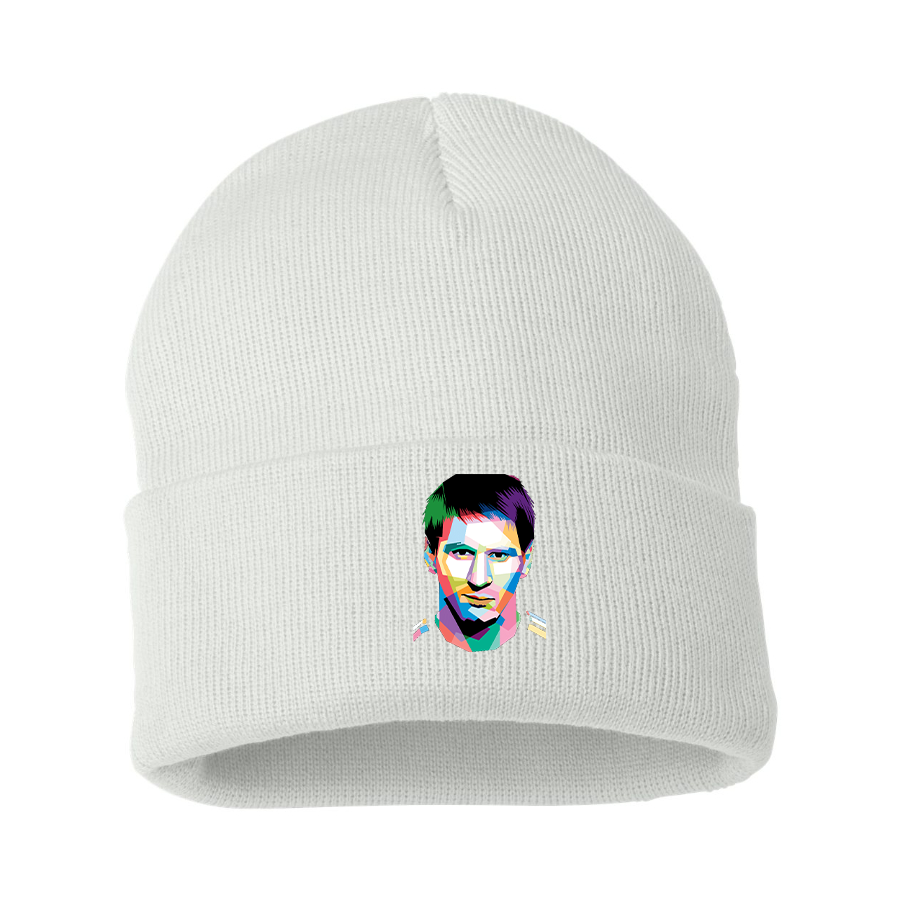 Lionel Messi Face Art Soccer Beanie Hat