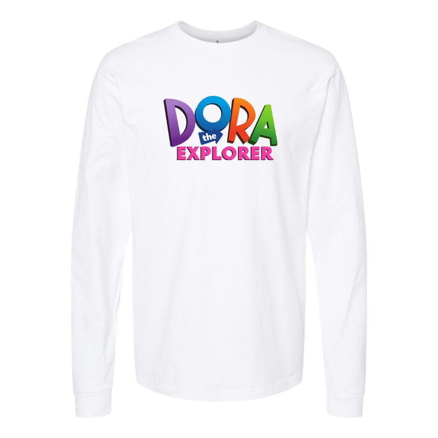 Men's Dora The Explorer Cartoon Long Sleeve T-Shirt