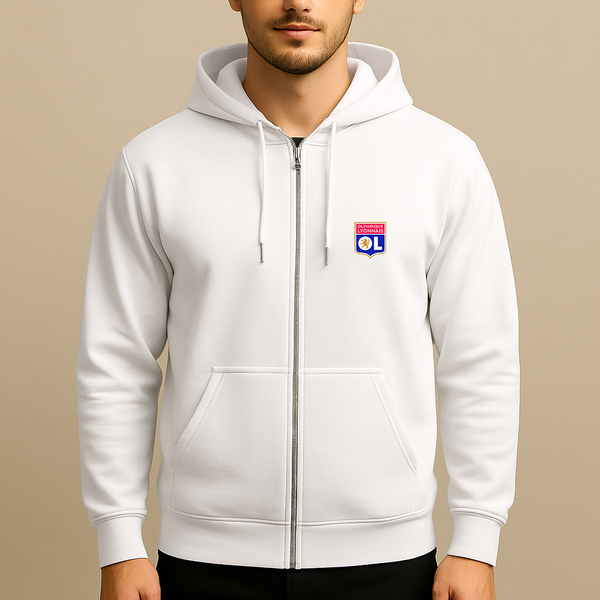 Men's Olympique Lyonnais FC Zipper Hoodie
