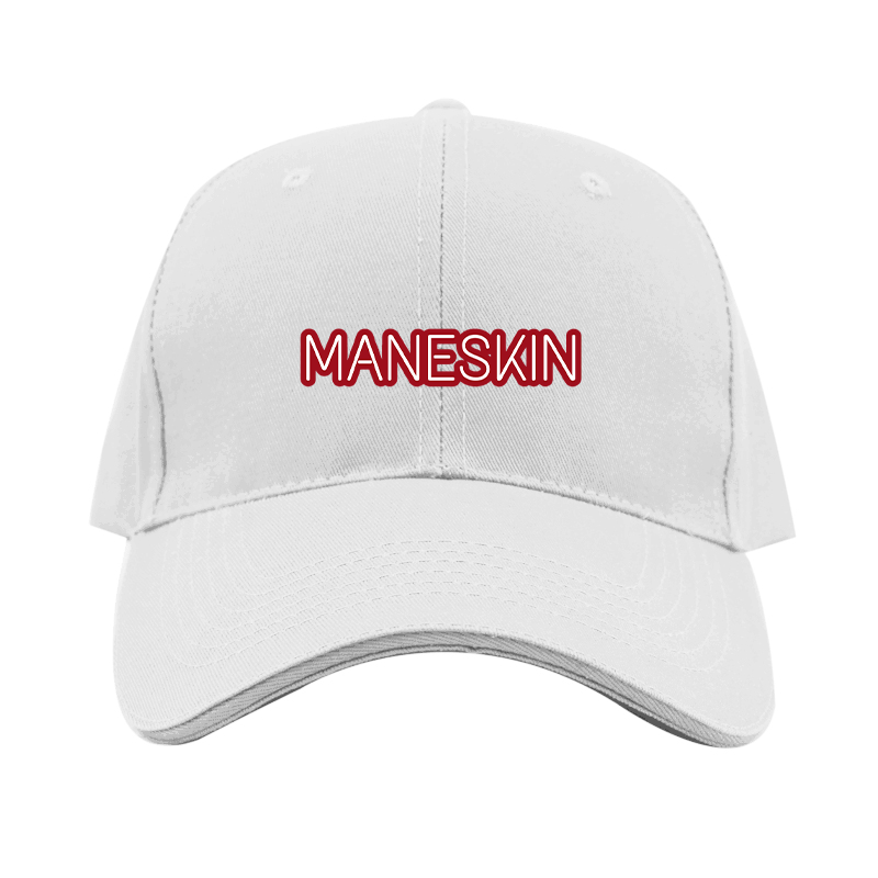 Maneskin Red Neon Letter Logo  Dad Baseball Cap Hat