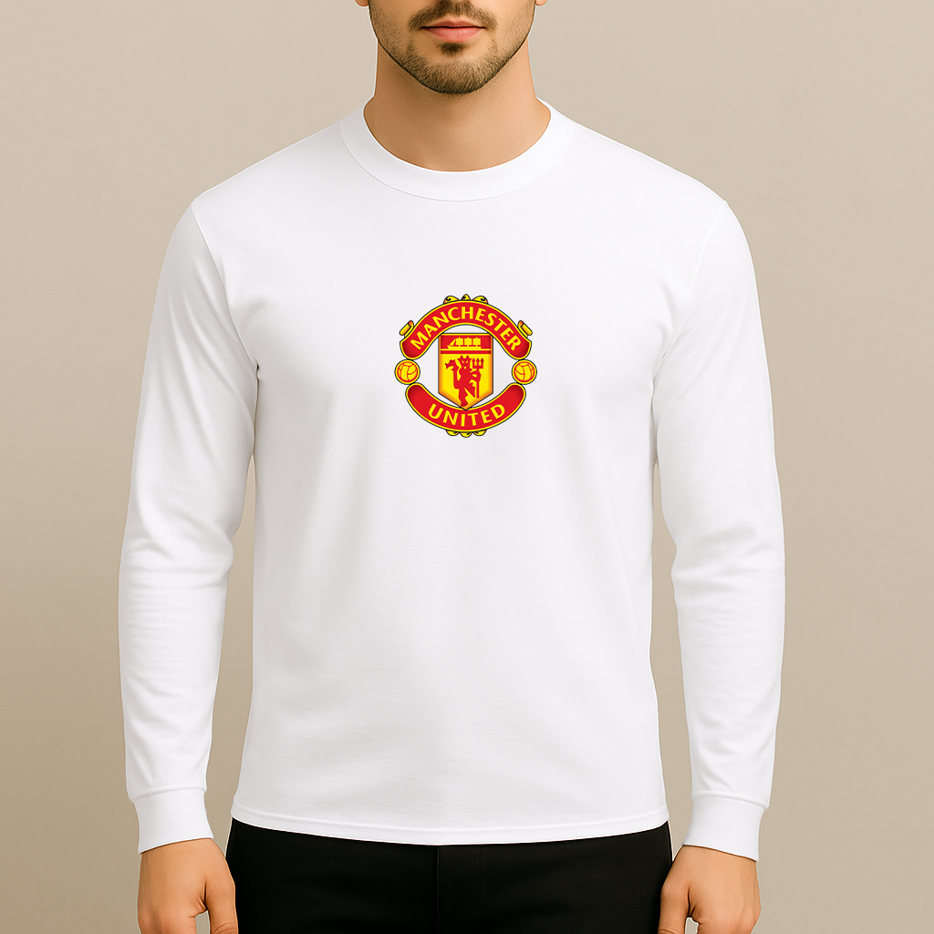 Men’s Manchester United Soccer Long Sleeve T-Shirt
